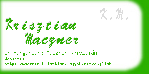 krisztian maczner business card