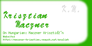 krisztian maczner business card